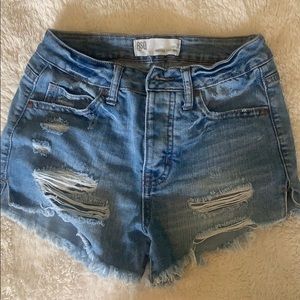 Ripped Jean Shorts